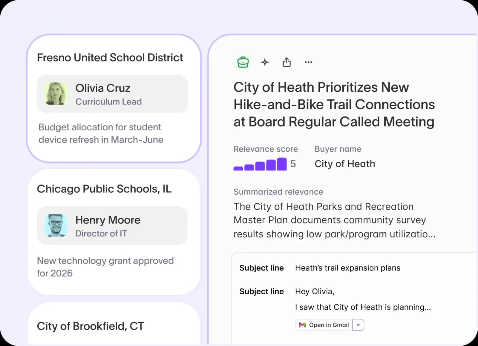 Public-sector signal sources funnelling into Starbridge and out to an updated CRM